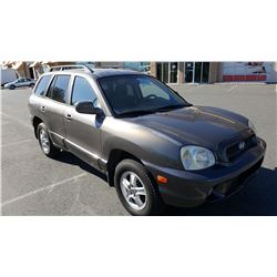 2004 HYUNDAI SANTA FE, V6 AUTOMATIC, 4 DOOR STATION WAGON, 206677KM, WITH 2 KEYS FOB AND REGISTRATIO