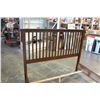 Image 3 : MISSION OAK STYLE DARK FINISH QUEENSIZE BEDFRAME