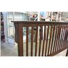 Image 4 : MISSION OAK STYLE DARK FINISH QUEENSIZE BEDFRAME