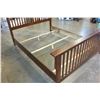 Image 5 : MISSION OAK STYLE DARK FINISH QUEENSIZE BEDFRAME