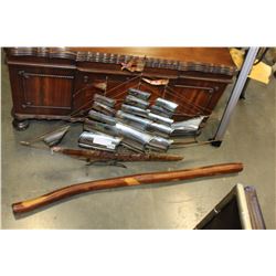 METAL ART SHIP AND AUSTRALIAN WALKING STICK
