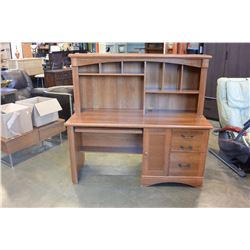 MAPLE DESK WITH HUTCH