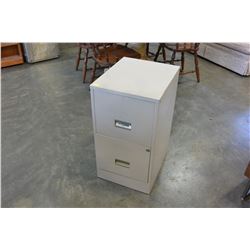 TWO DRAWER METAL FILING CABINET