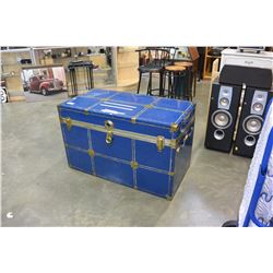 LARGE BLUE STORAGE TRUNK