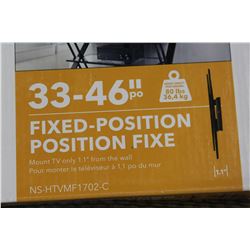 NEW OVERSTOCK INSIGNIA 33-46 INCH FIXED POSITION TV WALL MOUNT, COMPLETE, UP TO 80 LBS