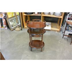 MAHOGANY 3 TIER END TABLES