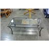 Image 3 : TILE AND GLASS TOP COFFEE TABLE