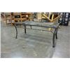 Image 4 : TILE AND GLASS TOP COFFEE TABLE