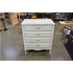 WHITE 4 DRAWER DRESSER BY BARONET