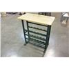 Image 1 : GREEN AND MAPLE WINE RACK AND BAR
