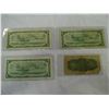 Image 2 : THREE CANADIAN ONE DOLLAR BILLS AND 25 CENT NOTE