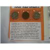 Image 2 : CARD OF EARLY CANADIAN FIVE CENT COINS