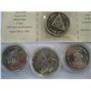Image 2 : FOUR CANADIAN SOUVENIR COINS AND PACKAGE OF FOUR COINS
