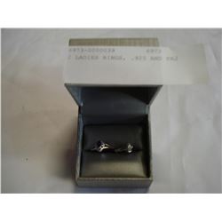 2 LADIES RINGS, .925 AND PAJ