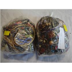 TWO LARGE BAGS OF JEWELLRY