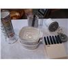 Image 1 : WILT SHIRE SELF SHARPENING KNIVES, MULTI MIXER, CORNING WARE, AND TEA CUPS