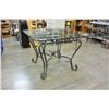 Image 2 : METAL GLASS TOP DINING TABLE