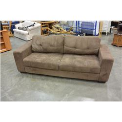 BROWN MICROFIBER SOFA