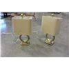 Image 1 : PAIR OF SMALL GOLD TABLE LAMPS