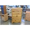 Image 2 : PINE 5 DRAWER HIGHBOY DRESSER