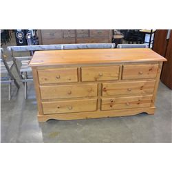 PINE 7 DRAWER DRESSER AND 2 DRAWER NIGHTSTAND