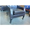 Image 3 : NEW ASHLEY ESPRESSO ACCENT CHAIR, CONTEMPORARY TUFTED DESIGN WITH NAILHEAD RETAIL $999