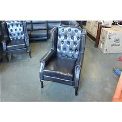 NEW ASHLEY ESPRESSO ACCENT CHAIR, CONTEMPORARY TUFTED DESIGN WITH NAILHEAD RETAIL $999
