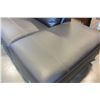 Image 8 : NEW STITCHED BLACK LEATHER 3 PIECE MODERN SECTIONAL SOFA, RETAIL $4,198