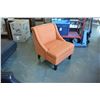 Image 1 : NEW ASHLEY MID CENTURY MODERN DESIGN TUFTED ORANGE ACCENT CHAIR, RETAIL $799