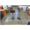 Image 4 : NEW PAIR OF MODERN BLACK/RED WITH CHROME BASE ADJUSTABLE HEIGHT BARSTOOLS, RETAIL $280 PAIR