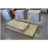 Image 1 : NEW ASHLEY SIGNATURE DESIGN KING SIZE POSTER BEDFRAME, MEDIUM BROWN CHERRY STAIN, AND PAIR OF 3 DRAW