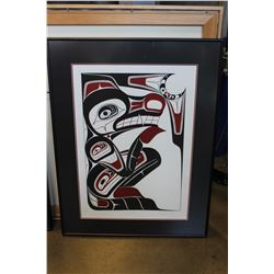RICHARD SHORTY WOLF AND MOON PRINT