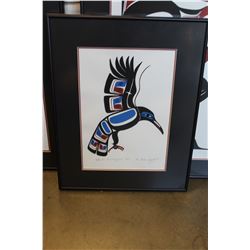 SIGNED BEN HOUSTIE HUMMINGBIRD PRINT