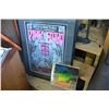 Image 1 : PINK FLOYD FRAMED QUEEN ELIZABETH POSTER PRINT AND LED ZEPELIN MIRRORED PRINT