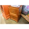 Image 1 : TWO DRAWER MAHOGANY FINISH FILE CABINET