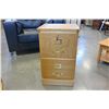 Image 2 : TWO DRAWER OAK FILING CABINET