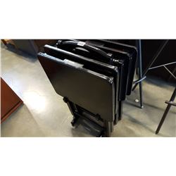 4 BLACK FOLDING TV TRAYS
