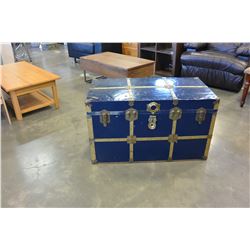 BLUE METAL STORAGE TRUNK