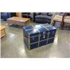 Image 2 : BLUE METAL STORAGE TRUNK