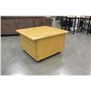 Image 2 : ROLLING MAPLE COFFEE TABLE W/ STORAGE