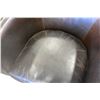 Image 4 : METAL FRAMED LEATHER BUCKET CHAIR