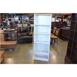 WHITE SIX FOOT BOOKSHELF