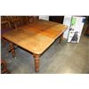 Image 10 : OAK CRANK DINING TABLE W/ CARVED LEGS AND 6 CHAIRS