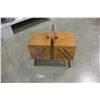 Image 1 : VINTAGE EXPANDING SEWING BASKET