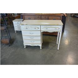 4 DRAWER FRENCH PROVINCIAL DESK