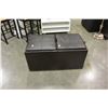 Image 1 : LEATHER STORAGE OTTOMAN