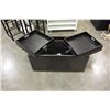 Image 3 : LEATHER STORAGE OTTOMAN