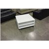 Image 2 : WHITE ROLLING COFFEE TABLE