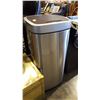 Image 3 : STAINLESS AUTOMATIC LID WASTE BIN AND BRASS LINED WOOD BOX