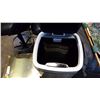 Image 4 : STAINLESS AUTOMATIC LID WASTE BIN AND BRASS LINED WOOD BOX